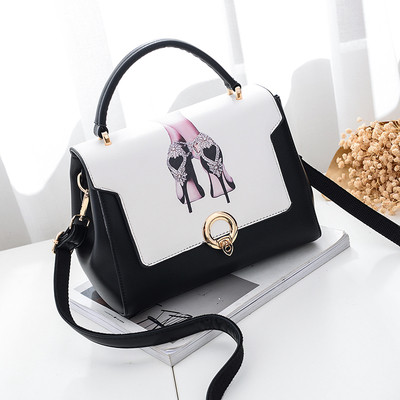 Οι γυναίκες κομψή και όμορφη τσάντες με εκτύπωση και στις ακόλουθες διαστάσεις - 25 εκατοστά, 19 cm, 12 εκατοστά