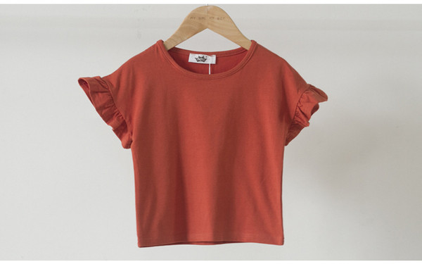 Семпла детска блуза за момичета в бял и червен цвят