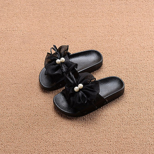 παντόφλες Γλυκό παιδιών σε ροζ λευκό και μαύρο χάντρες