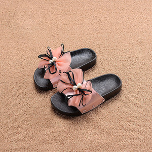 παντόφλες Γλυκό παιδιών σε ροζ λευκό και μαύρο χάντρες