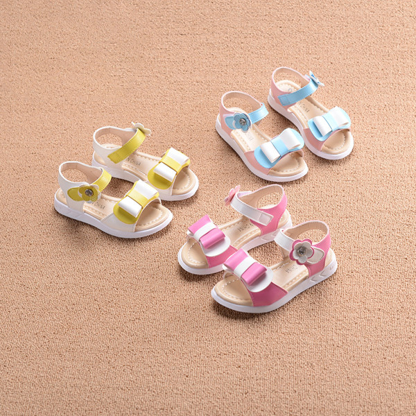 Γλυκό Παιδικά σανδάλια για τα κορίτσια με κορδέλα και λουλούδι