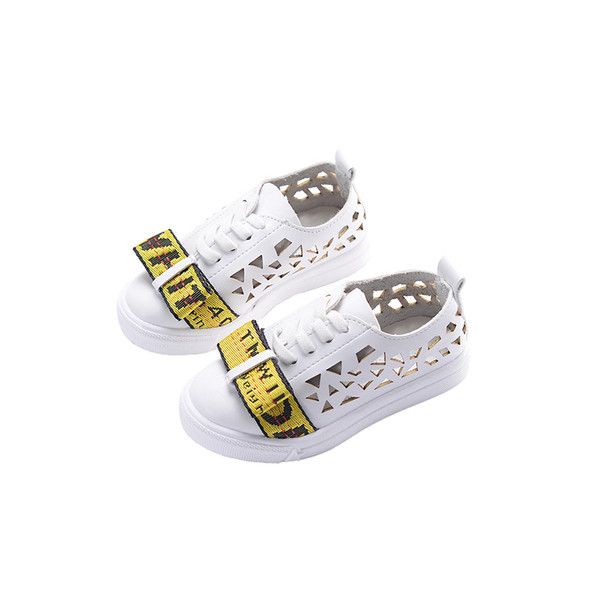 Όμορφα παιδικά πάνινα παπούτσια για κορίτσια - λευκά και μαύρα