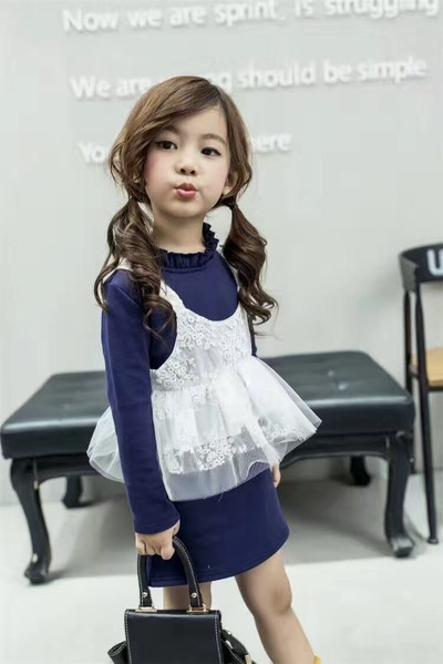 Απλή φόρεμα για κορίτσια + δαντέλα γιλέκο