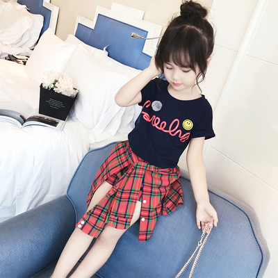 Комплект за момичета - блуза + панталон тип пола