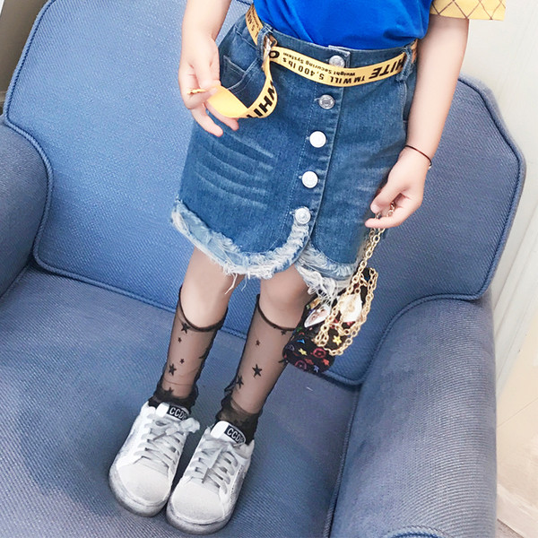 Модерна детска пола за момичета с висока талия