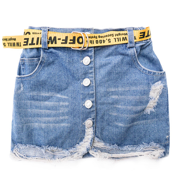 Модерна детска пола за момичета с висока талия