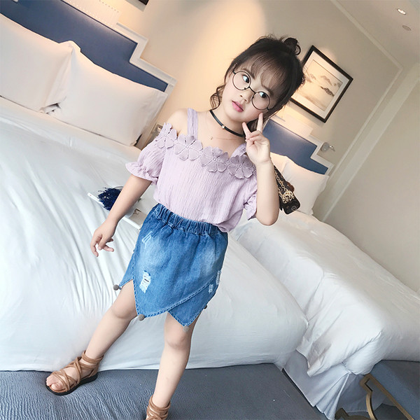 Интересен модел детска пола за момичета - ластична