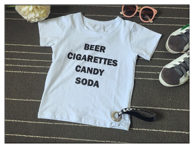 Красива детска блуза за момичета и момчета, в бял и черен цвят с надпис