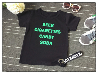 Красива детска блуза за момичета и момчета, в бял и черен цвят с надпис