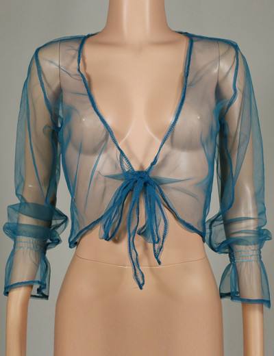 Страхотна дамска прозрачна блузка подходяща и за плаж - 2 цвята