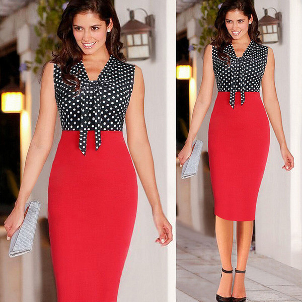 Много стилна дамска рокля без ръкави с дължина до коленете