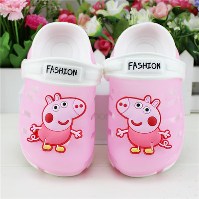 Удобни гумени сандали за момичета и момчета в розов и син цвят