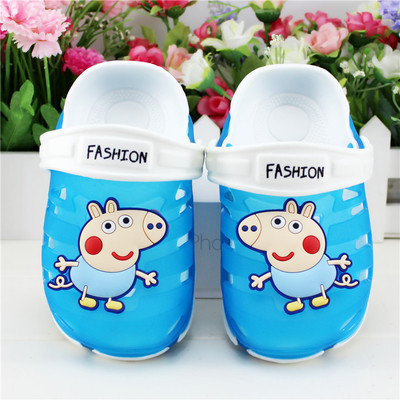 Удобни гумени сандали за момичета и момчета в розов и син цвят