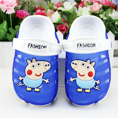 Удобни гумени сандали за момичета и момчета в розов и син цвят