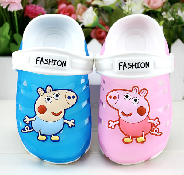 Удобни гумени сандали за момичета и момчета в розов и син цвят