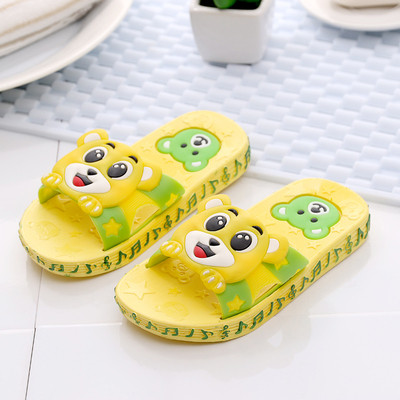 Сладки детски чехли за момичета и момчета в син, розов и жълт цвят