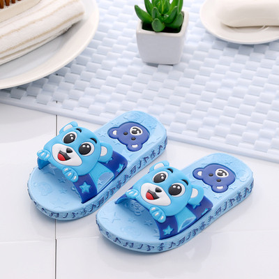 Сладки детски чехли за момичета и момчета в син, розов и жълт цвят