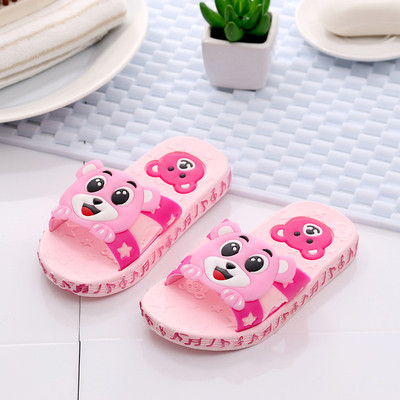 Сладки детски чехли за момичета и момчета в син, розов и жълт цвят