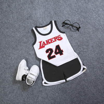 Спортен детски комплект за момчета - потник + къс панталон