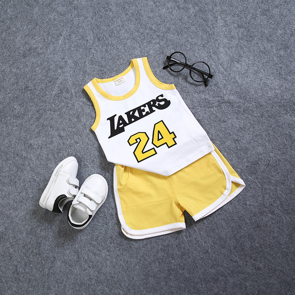 Спортен детски комплект за момчета - потник + къс панталон