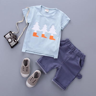 Сладко детско комплектче с раиран панталон + тениска