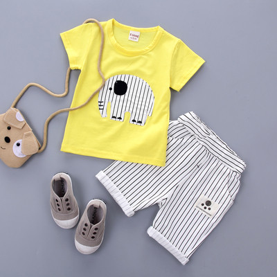 Сладко детско комплектче с раиран панталон + тениска