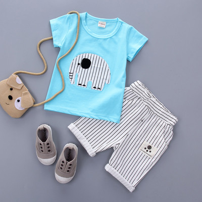 Сладко детско комплектче с раиран панталон + тениска