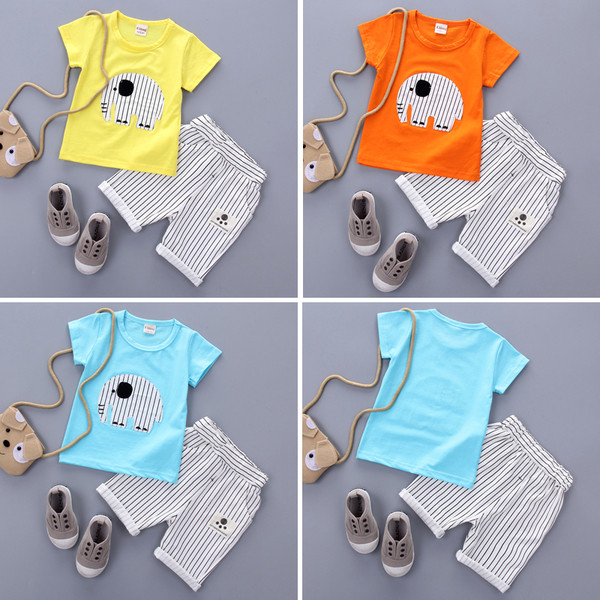 Сладко детско комплектче с раиран панталон + тениска