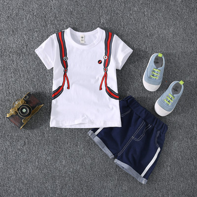 Стилен детски комплект за момчета - тениска + панталон в различни цветове