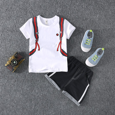 Стилен детски комплект за момчета - тениска + панталон в различни цветове