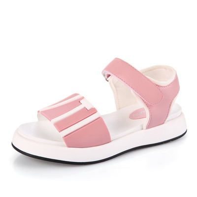 Красиви детски сандали за момичета с удобна подметка в черен, бял и розов цвят