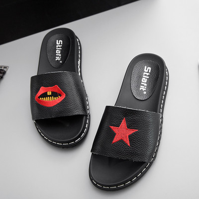 Модерни гумени дамски чехли с картинки