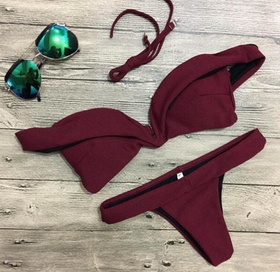 Стилен модел дамски бански костюм в няколко разцветки