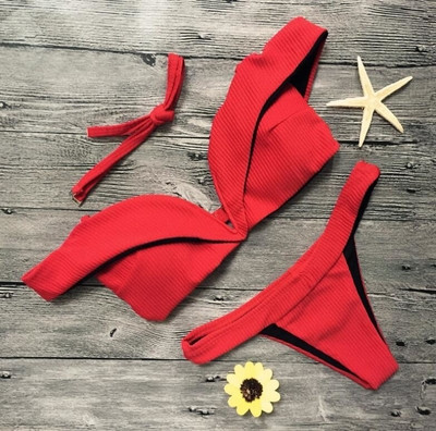 Стилен модел дамски бански костюм в няколко разцветки