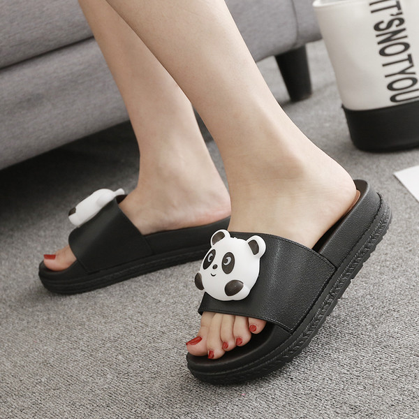 Модерни гумени чехли за дамите с 3D декорация