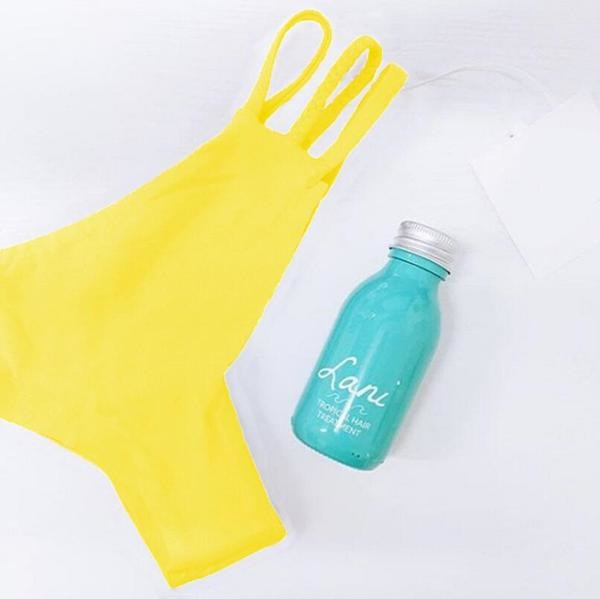 Плажни дамски бикини с каишки в различни цветове