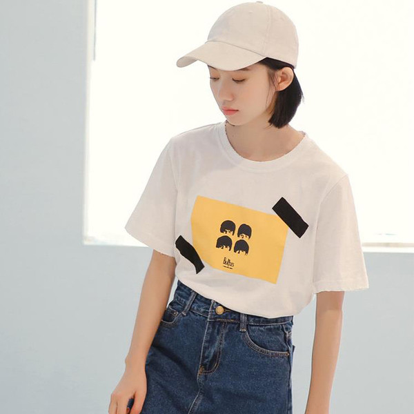 Ежедневна дамска блуза с 3/4 ръкав и изображение