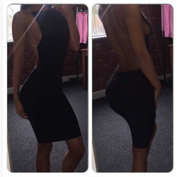 Μοναδικό και πολύ κομψό γυναικείο  φόρεμα με λεπτές τιράντες και γυμνή πλάτη - 2 χρώματα