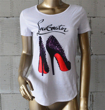 Γυναικείο καθημερινό T-shirt με ενδιαφέρουσα εικόνα και κοντά μανίκια