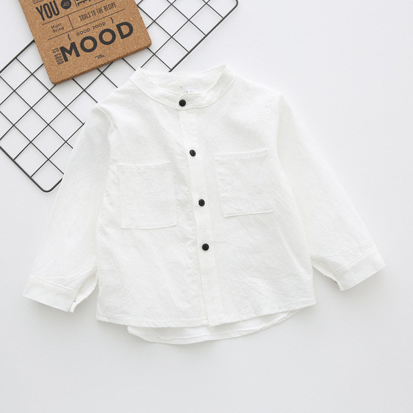 Φρέσκο ​​παιδικό πουκάμισο με μακριά μανίκια σε διαφορετικά χρώματα