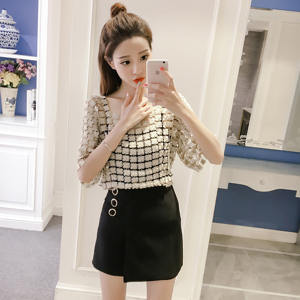 Γυναικεία μπλούζα με μανίκια 3/4 σε διάφορα χρώματα