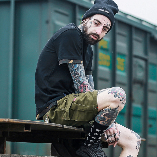 Стилни къси панталони за мъже с джобове в три цвята