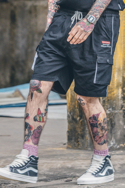 Летни мъжки шорти с връзки и джобове