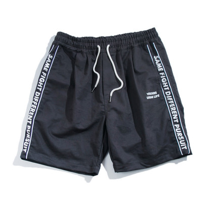 Спортни мъжки шорти в три цвята с надпис и връзки