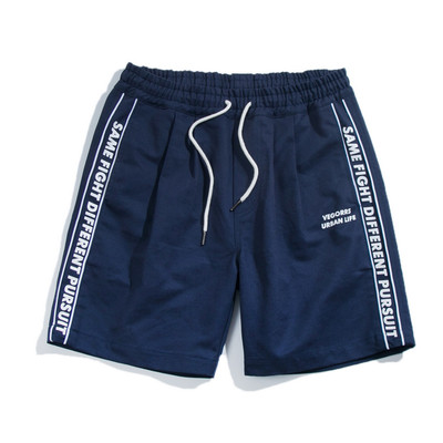 Спортни мъжки шорти в три цвята с надпис и връзки