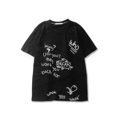 Спортна тениска за мъже с 3/4 ръкав и с надписи