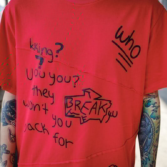 Спортна тениска за мъже с 3/4 ръкав и с надписи