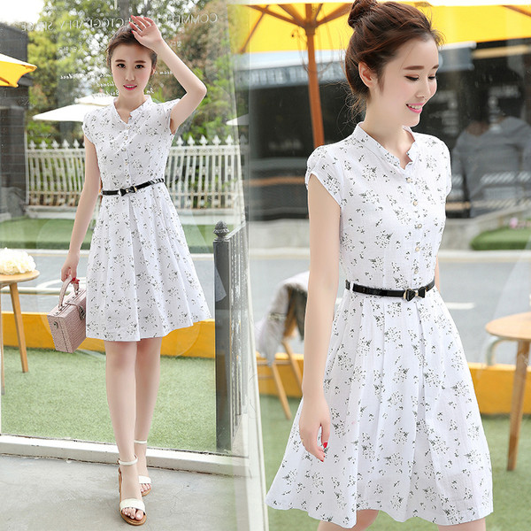 Γυναικεϊο φορεμα με φυτικά μοτίβα σε διάφορα χρώματα