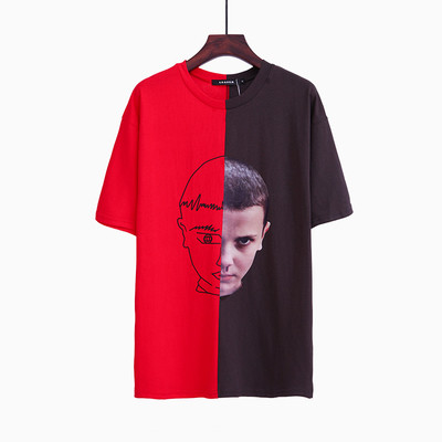 Стилна мъжка тениска с две лица в два цвята 