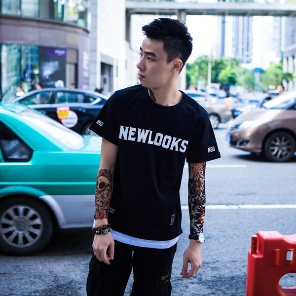 Тениска за мъжете в три цвята с надпис